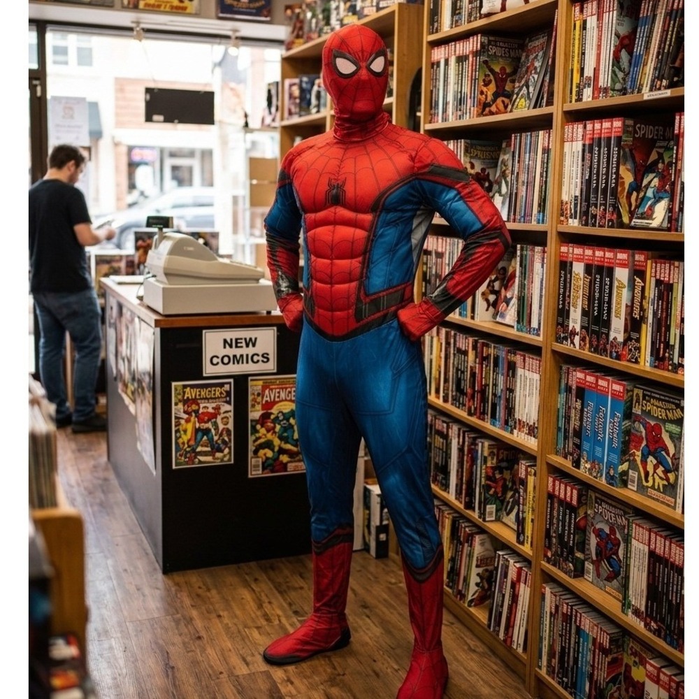 Marvel Spider-Man Homecoming Muscle Chest Costume Jumpsuit Men's Standard Size